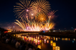 高崎市新町ふるさと祭り花火大会・灯籠流し