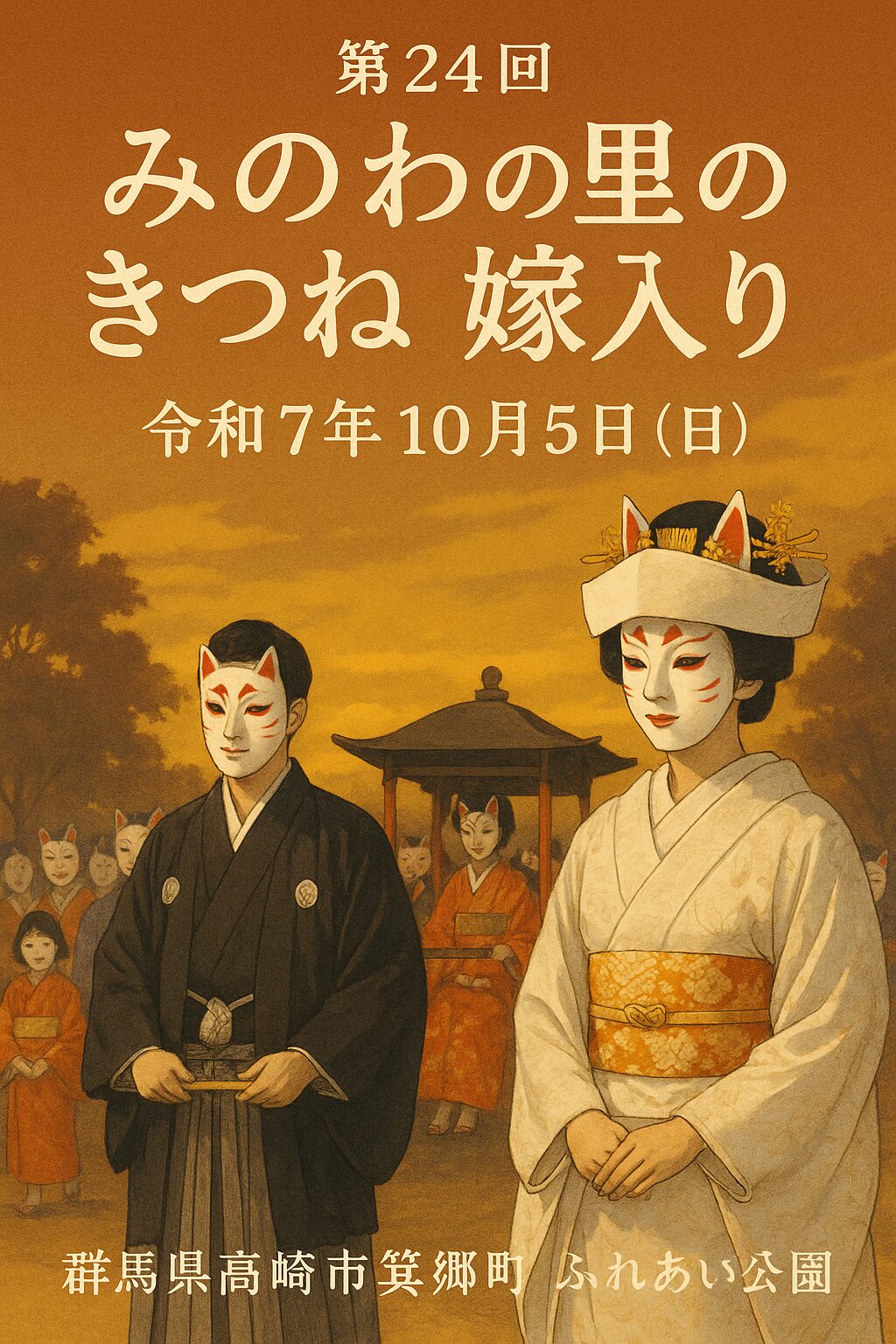 秋の風情あふれる伝統行事！第24回 みのわの里のきつねの嫁入り 〜箕郷