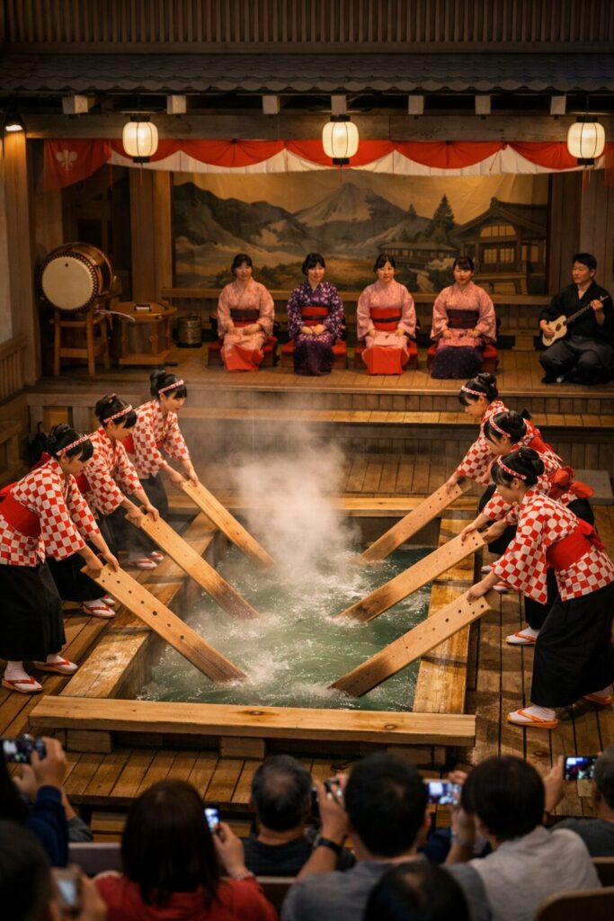 草津温泉 熱乃湯｜湯もみと踊りショー