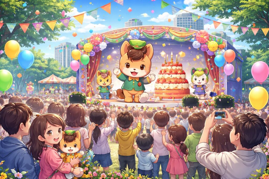 現在の画像: ぐんまちゃんお誕生日会