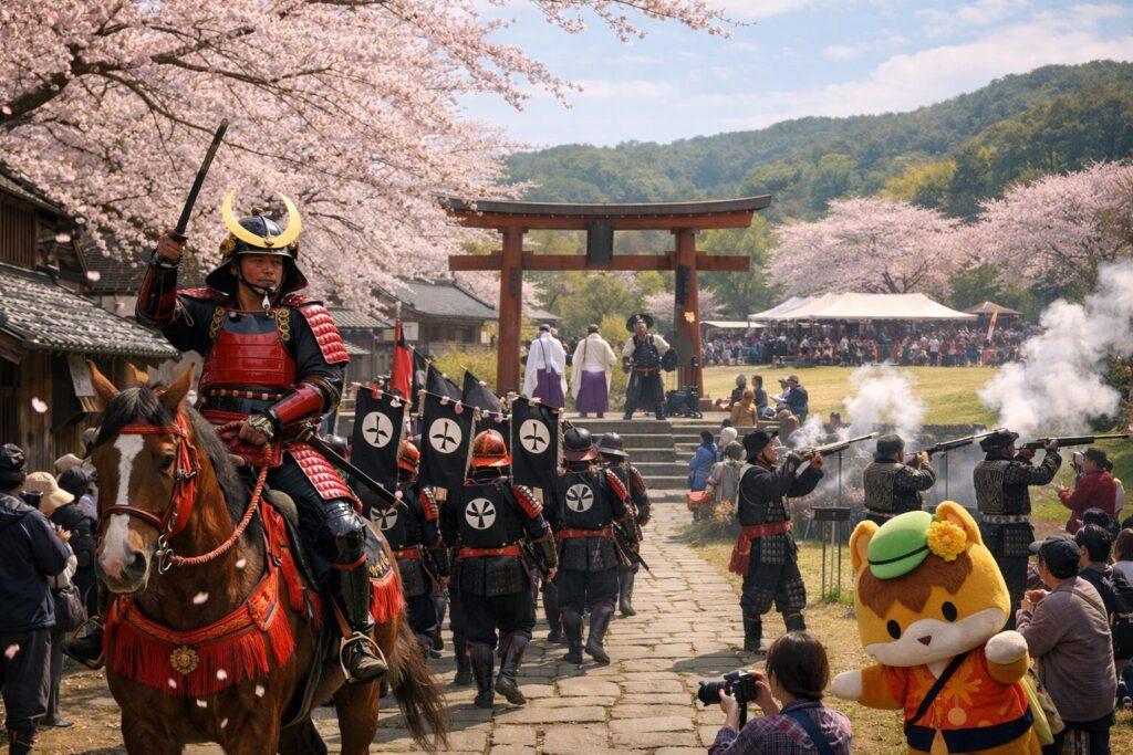 現在の画像: 城下町小幡さくら祭り「武者行列」