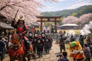 城下町小幡さくら祭り「武者行列」