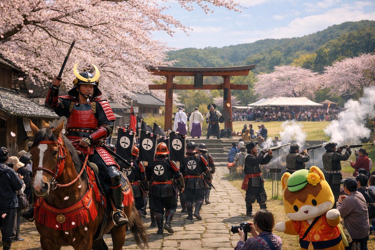 城下町小幡さくら祭り「武者行列」