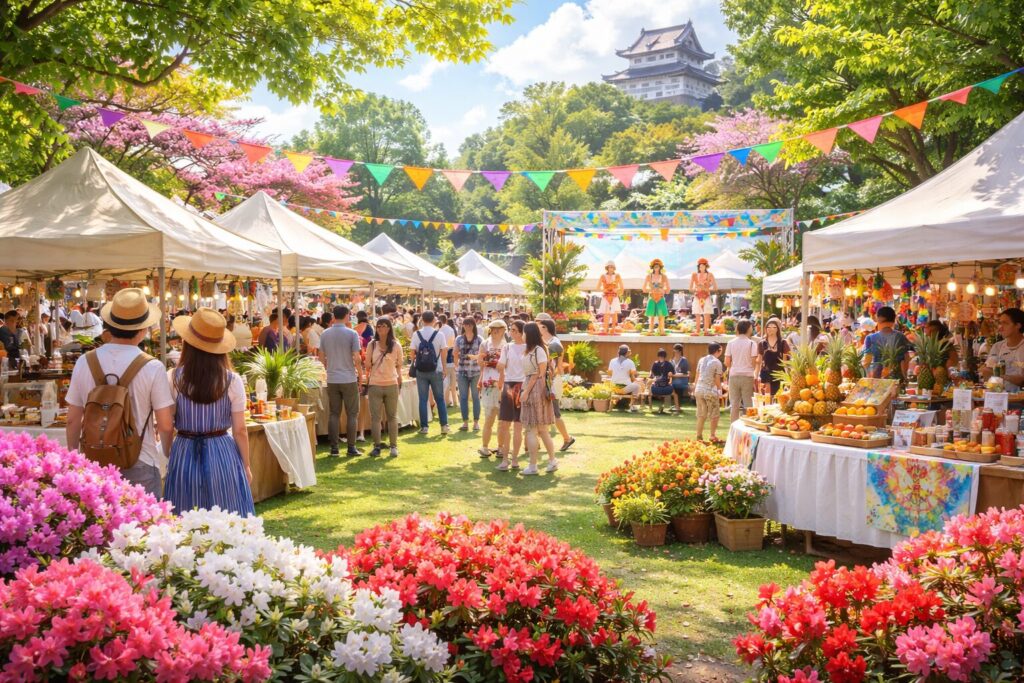 現在の画像: 沼田市 ツツジマルシェ in 沼田公園