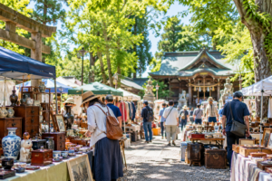 太田市・生品神社フリマ＆骨董お宝市