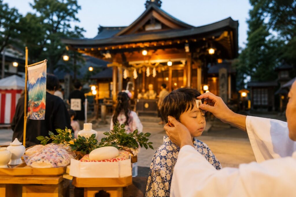 太田市 金山浅間神社夏祭り 初山参り