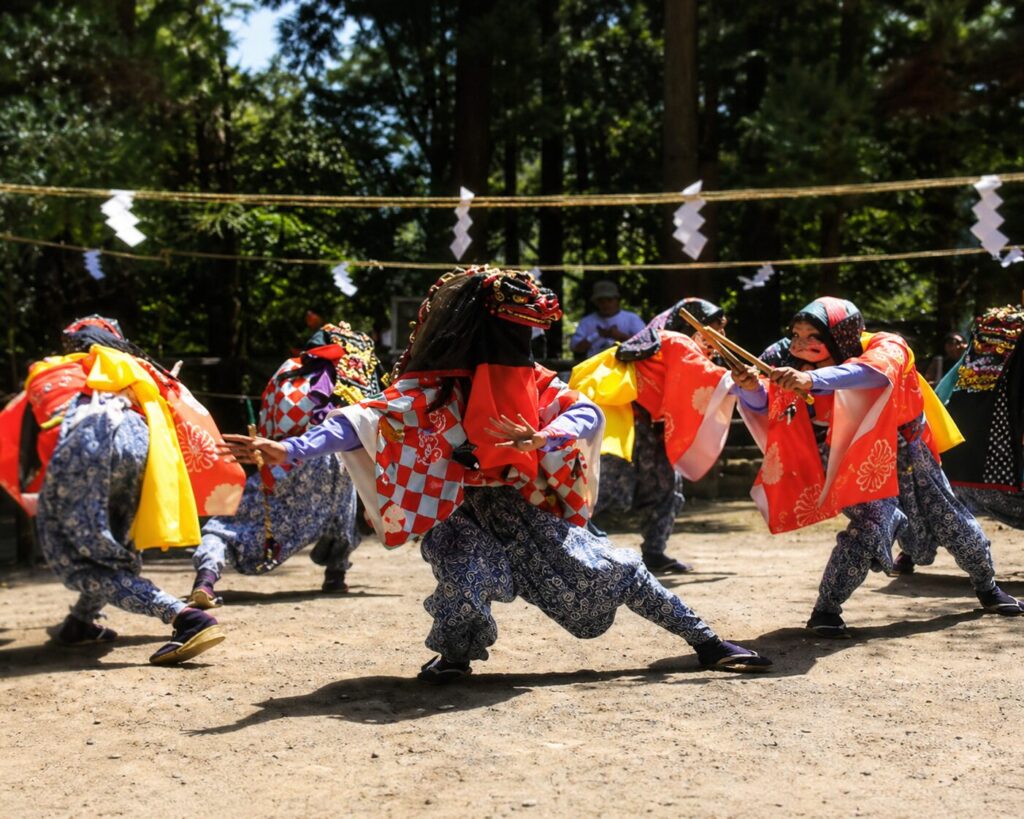 みなかみ町・羽場獅子舞奉納