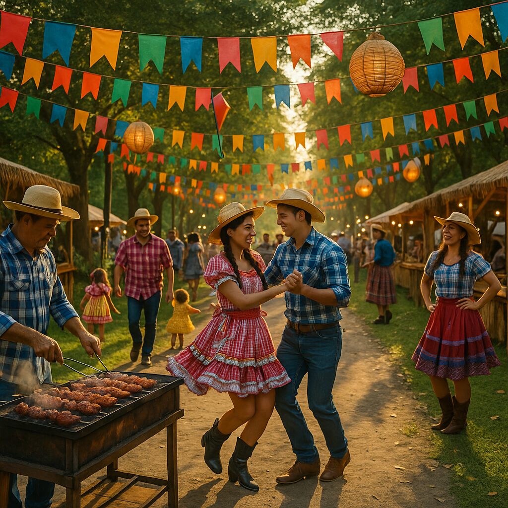 ブラジルの田舎風七月祭り