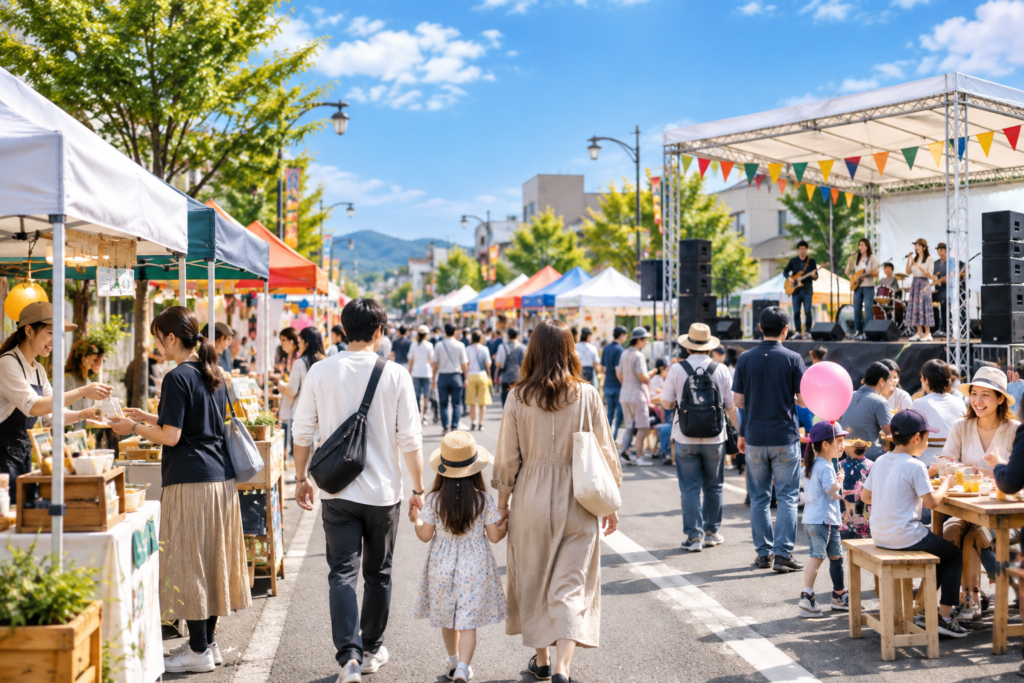 みどり市・第2回笠懸あおぞら商店街