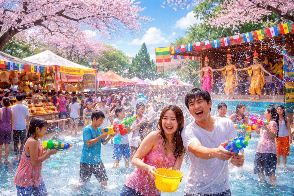 現在の画像: 里沼お花見会＆水かけまつり