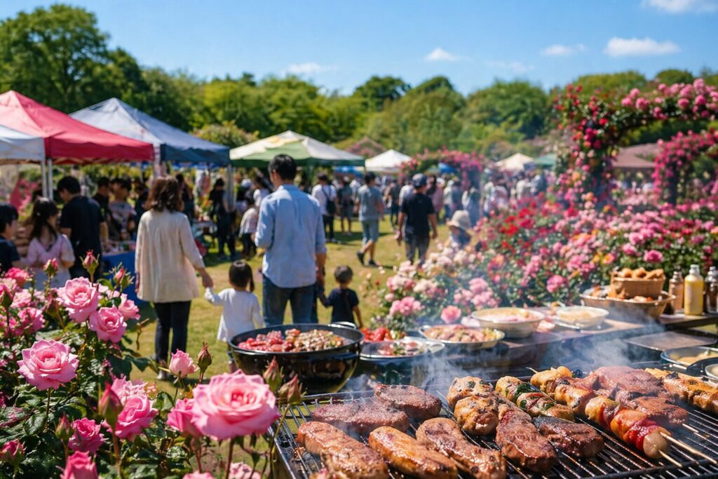 現在の画像: 玉村町 肉とバラの祭典